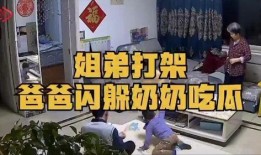 姐弟打架日常奶奶吃瓜,姐弟日常打架秀