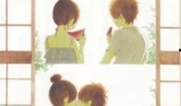 动漫男孩吃瓜头像