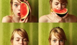 夏天吃瓜姐妹头像,头像映照笑颜开